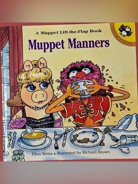 THE MUPPETS - “MUPPET MANNERS” STORYBOOK - VINTAGE - LIFT UP FLAPS TO LEARN
